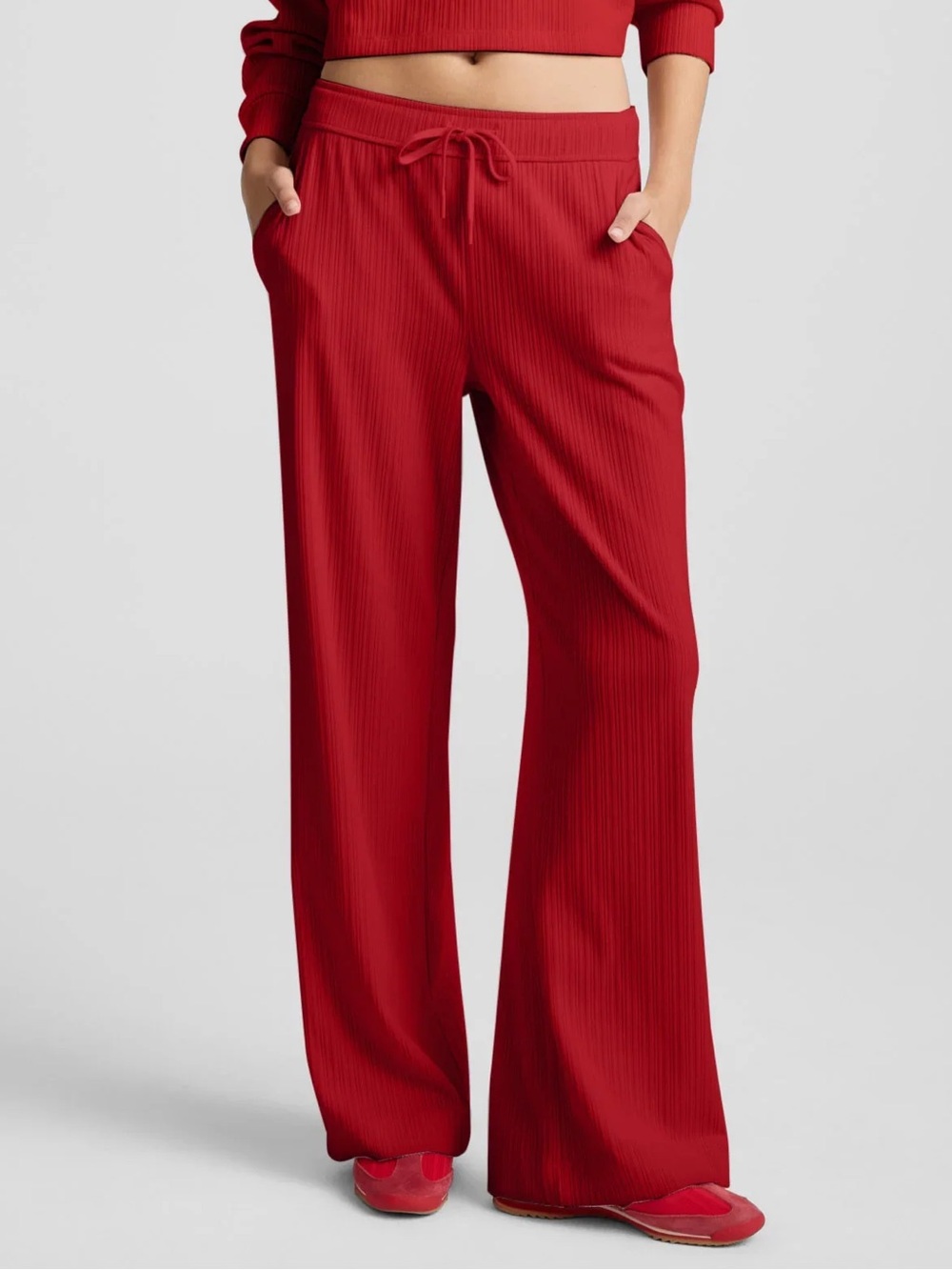 Beyond Yoga Breathe Easy Ribbed Wide Leg Pant